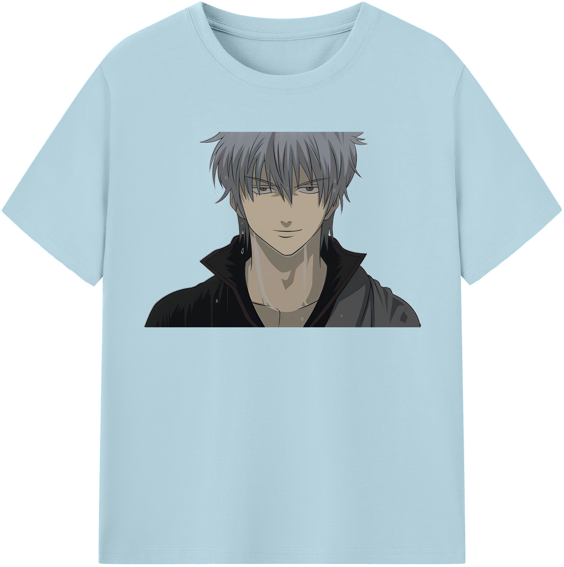 （画像用） ぎんたま 坂田銀時（さかたぎんとき） 神楽 志村新八（しむら しんぱち） GINTAMA Sakata Gintoki Kagura Shimura Shinpachi 綿100％半袖Tシャツ（フロントプリント）